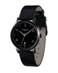ORTON Series Men's Watch Eco-Friendly Apple Leather Strap - Black
