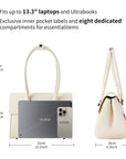 Business & Laptop Handbag Jolene Small White