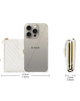 Victoria Hyde Rosi milk-white genuine leather wallet with 23 card slots, bill compartment, and zippered coin pocket. Multifunctional and elegant.