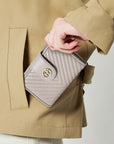 Victoria Hyde Rosi nude genuine leather wallet, multifunctional design with 19 card slots, bill compartment, and zippered coin pocket.