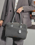 New Work Bag Margaret Grey modern work bag sustainable tote bag with laptop compartment for women in business