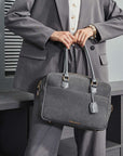 New Work Bag Margaret Grey modern work bag sustainable tote bag with laptop compartment for women in business