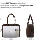New Work Bag Margaret Brown modern work bag sustainable tote bag with laptop compartment for women in business