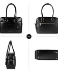 New Work Bag Margaret Black modern work bag sustainable tote bag with laptop compartment for women in business