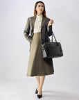 New Work Bag Margaret Black modern work bag sustainable tote bag with laptop compartment for women in business