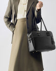 New Work Bag Margaret Black modern work bag sustainable tote bag with laptop compartment for women in business