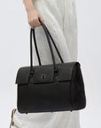 New Work Bag Jolene Black modern work bag sustainable tote bag with laptop compartment for women in business
