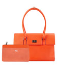 New Work Bag Jolene Orange modern work bag sustainable tote bag with laptop compartment for women in business