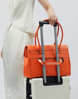 New Work Bag Jolene Orange modern work bag sustainable tote bag with laptop compartment for women in business