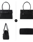 New Work Bag Jolene Black modern work bag sustainable tote bag with laptop compartment for women in business