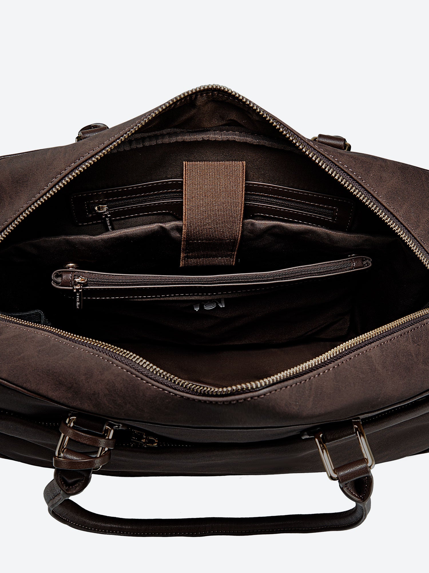 Victoria Hyde Margaret Large Brown work bag – vegan microfiber leather, water-repellent, fits 13" laptop, smart interior, removable cosmetic bag, umbrella pouch. Ideal for professional women.
