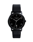 ORTON Series Men's Watch Eco-Friendly Apple Leather Strap - Black