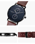 Watch Grange Hill Date Leather in Brown Black