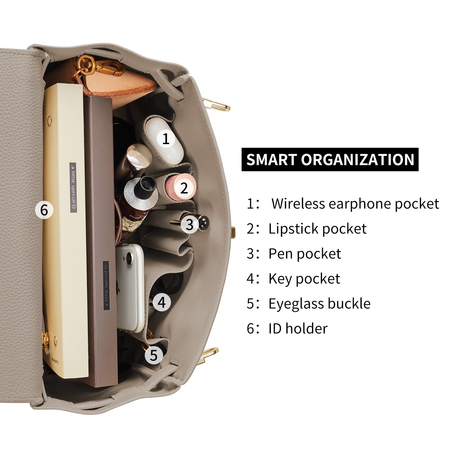 Handbag Victoria in Nude