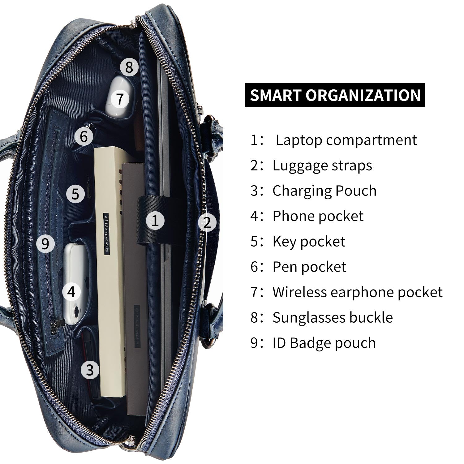 BUSINESS-Daniel Men's Business Crossbody Bag Blue