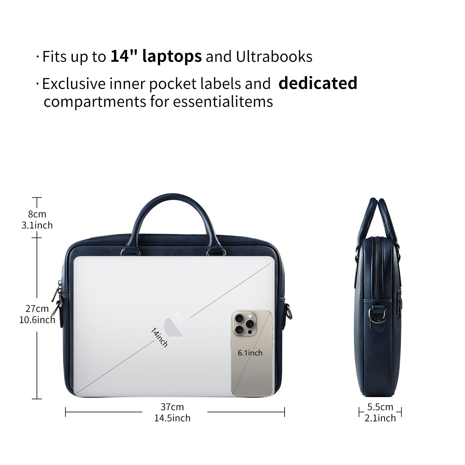 BUSINESS-Daniel Men's Business Crossbody Bag Blue