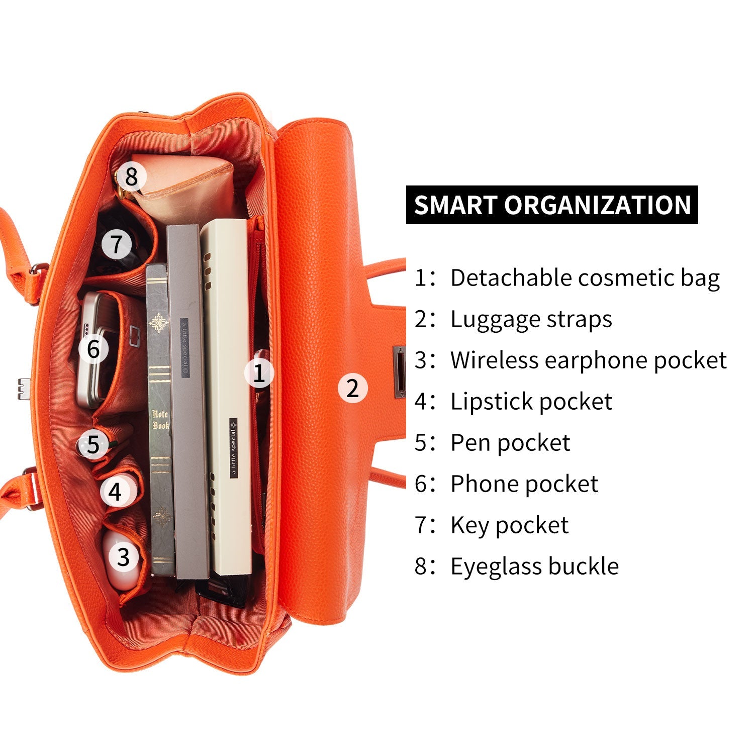 Business &amp; Laptop Handbag Jolene Small Orange