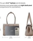 Business & Laptop Handbag Jolene Small Beige