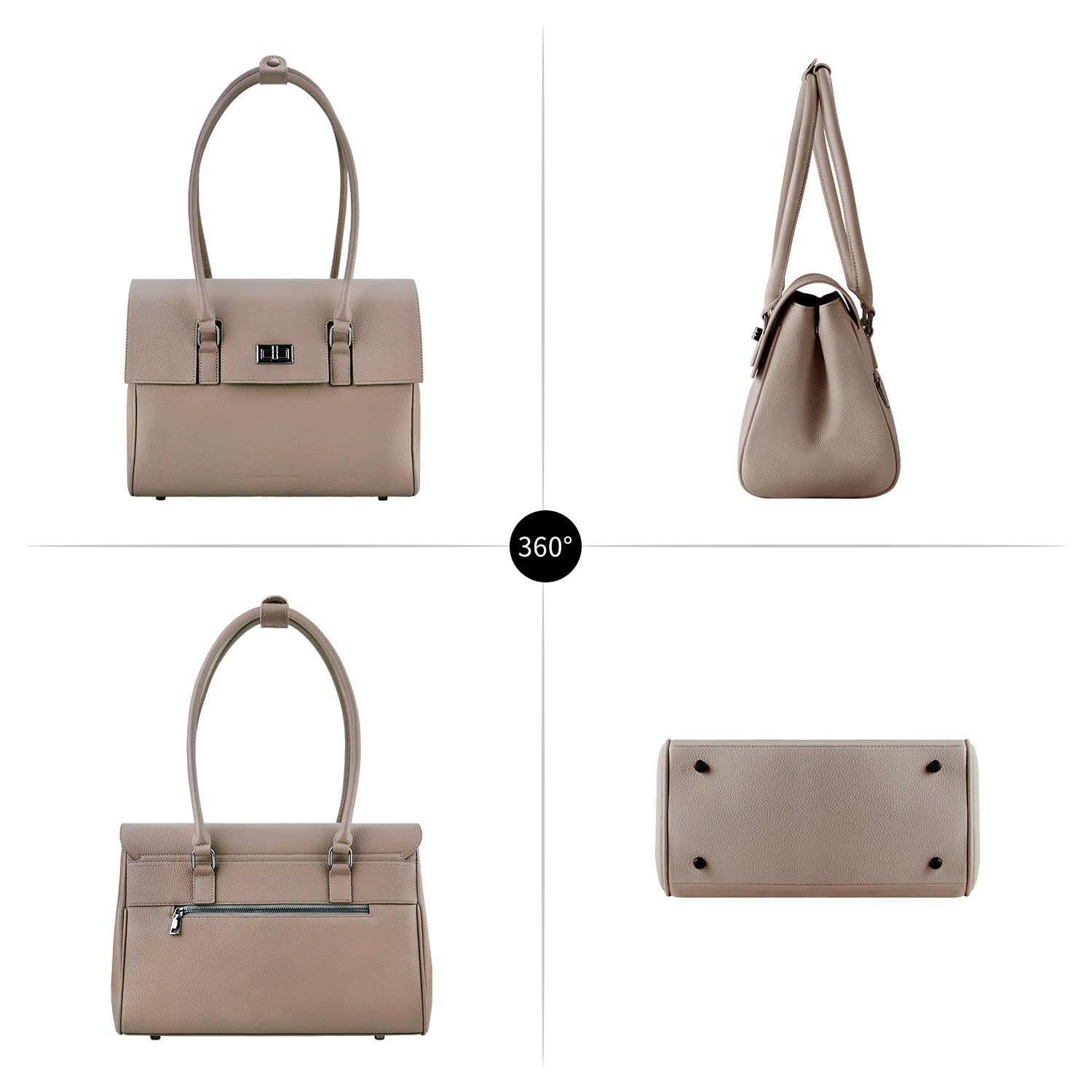 Business &amp; Laptop Handbag Jolene Small Beige