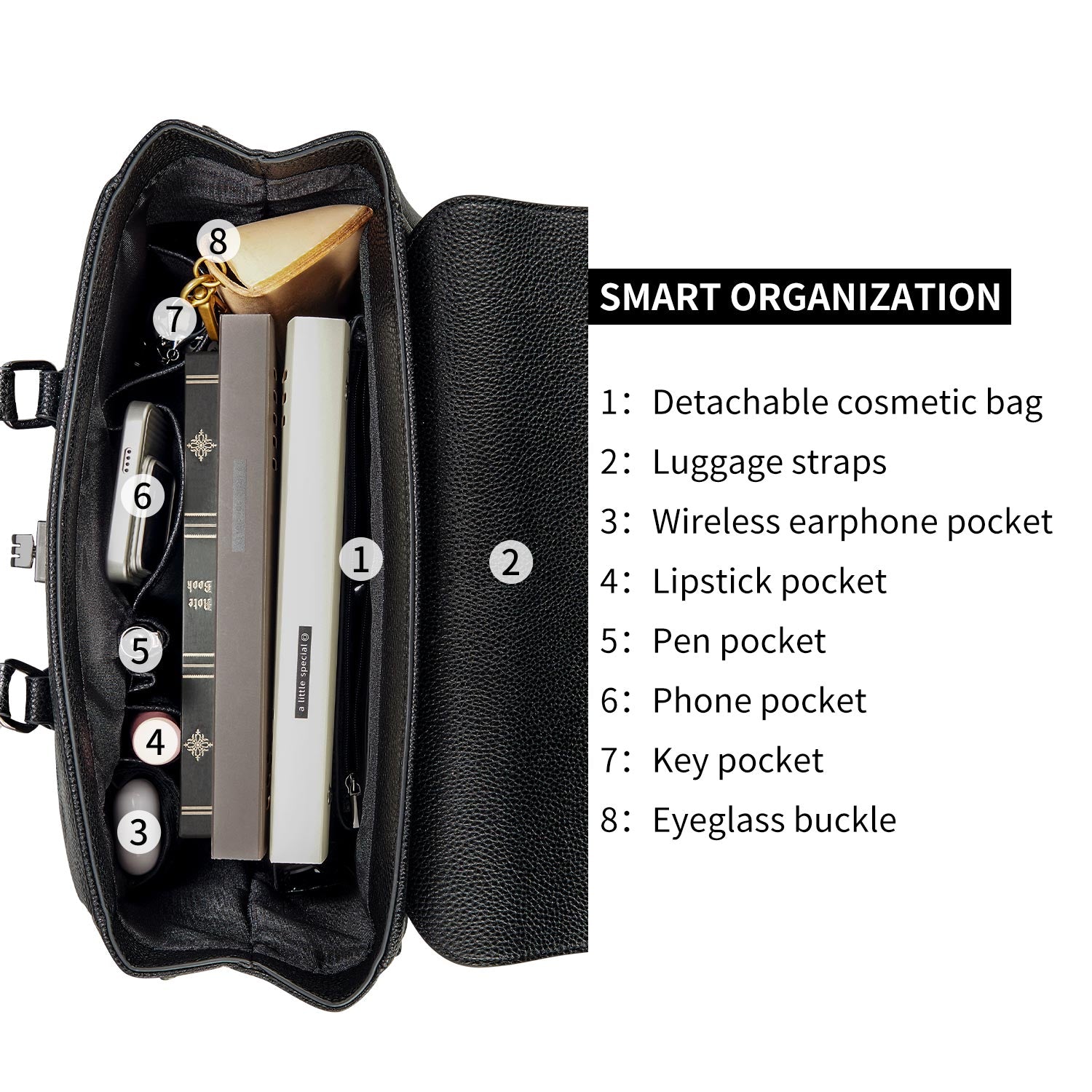 Business &amp; Laptop Handbag Jolene Small Black