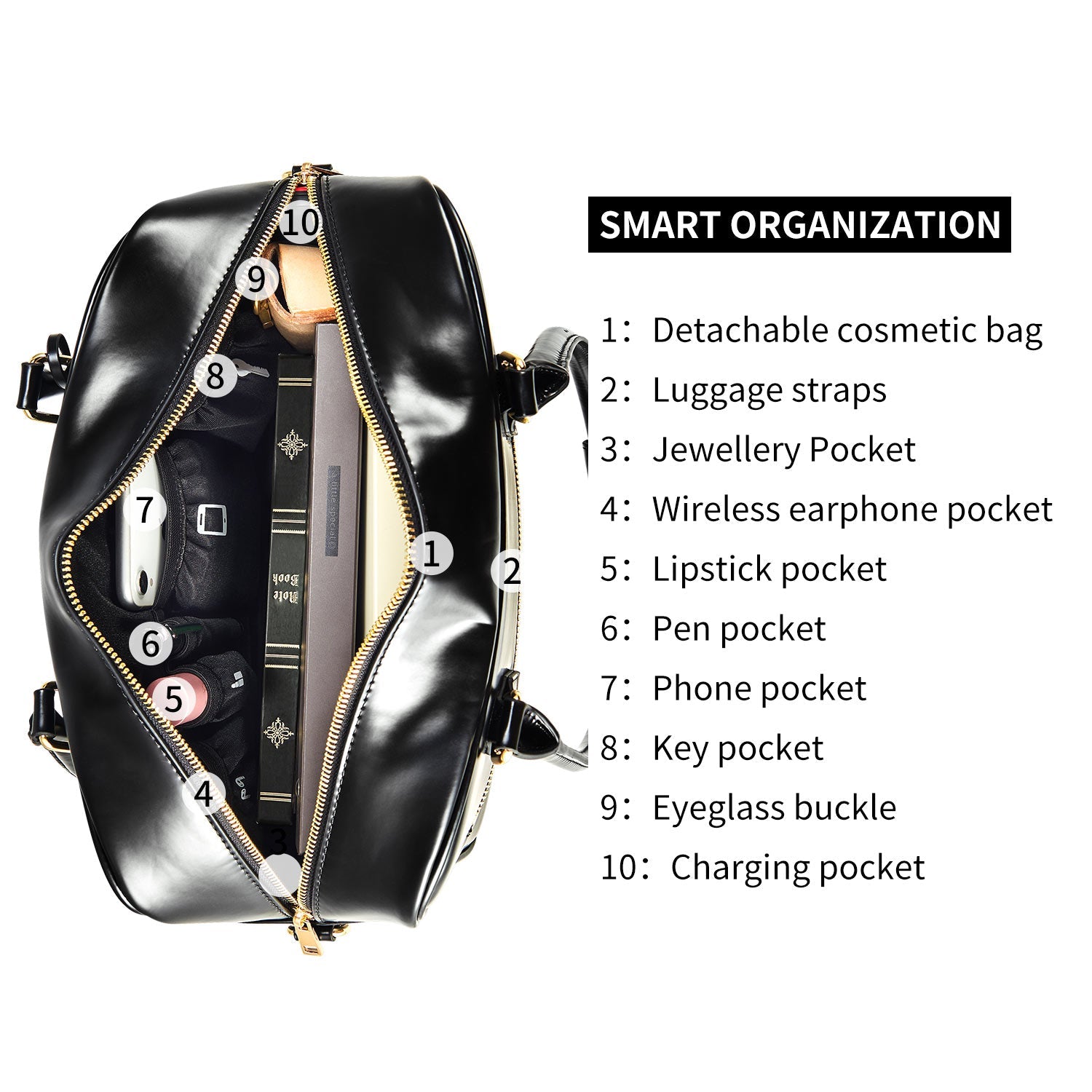 Business &amp; Laptop Handbag Margaret Small Black