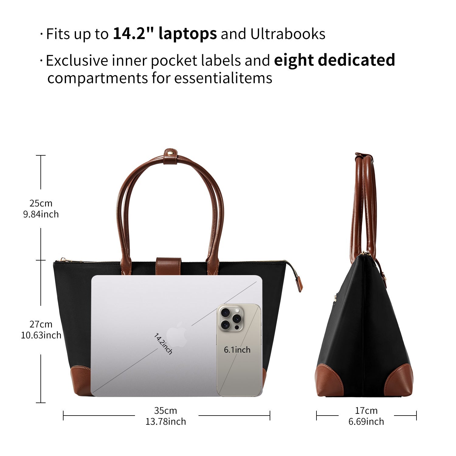 Business &amp; Laptop Handbag Eva Black