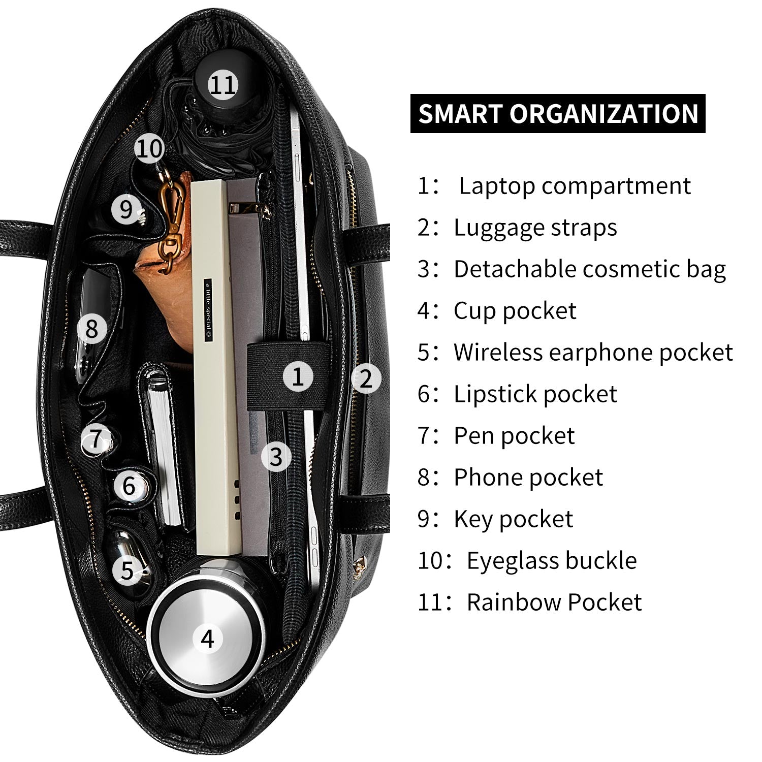 Business &amp; Laptop Handbag Yoana Black