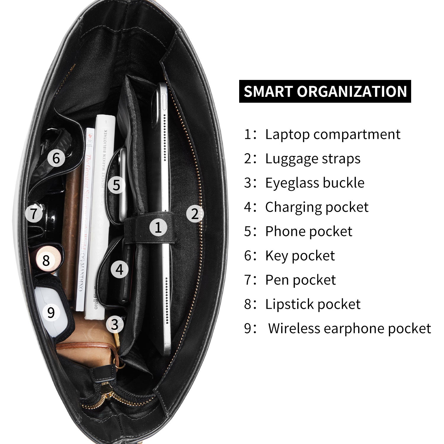 Business &amp; Laptop Handbag Kloey Black