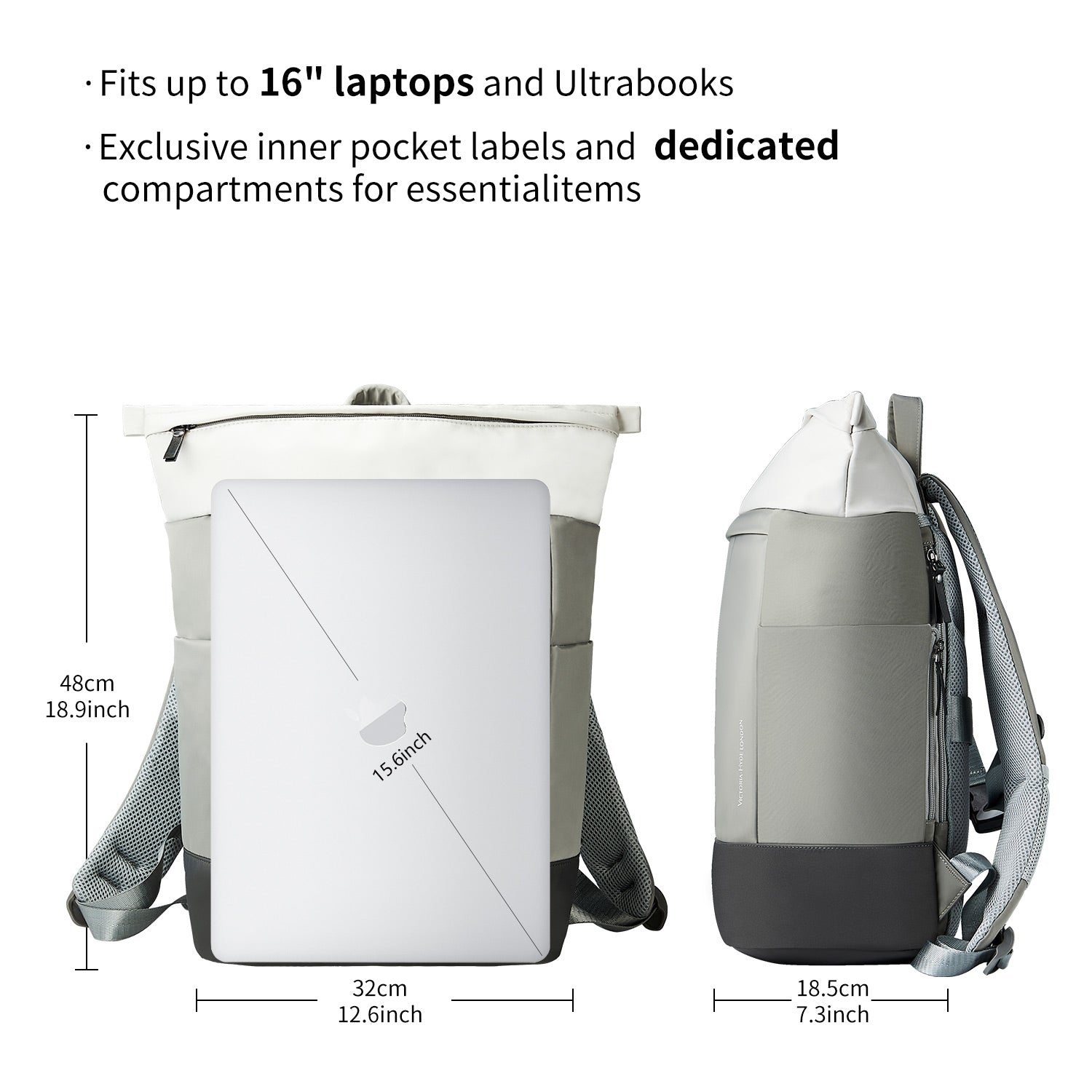 Backpack Wendy Large in Grey