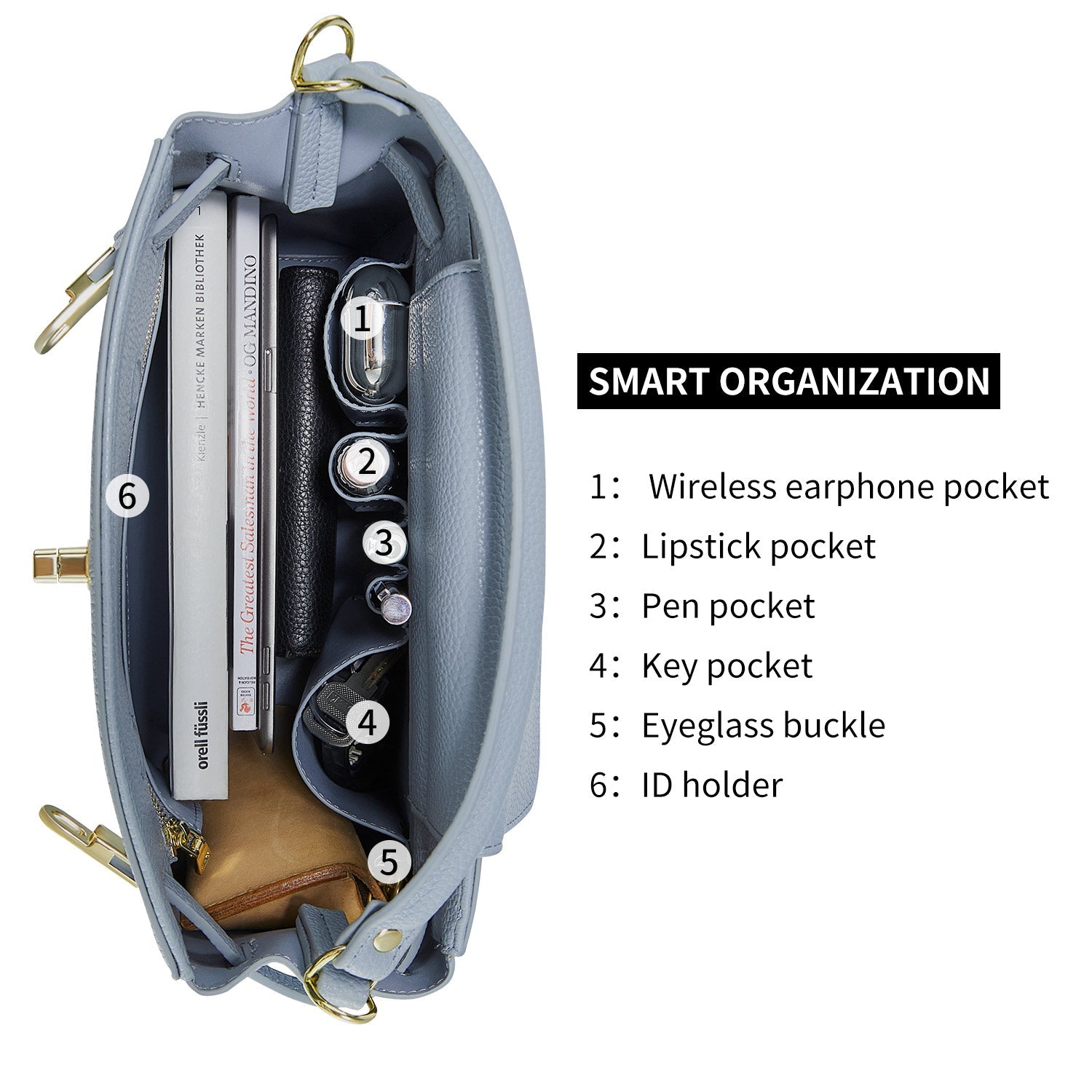 Handbag Victoria III in Blue