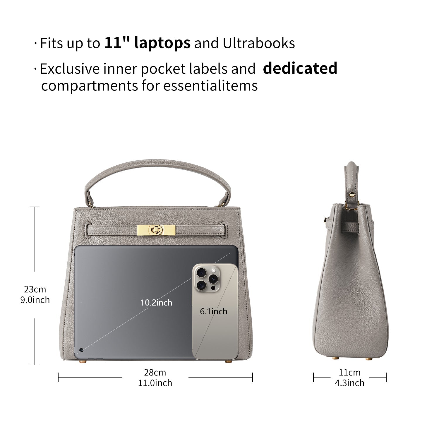 Handbag Victoria III in Beige