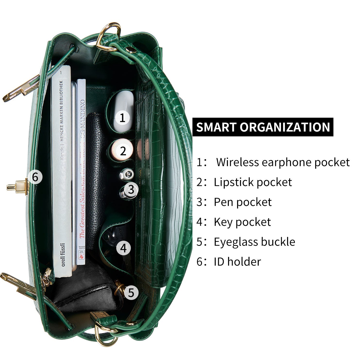 Handbag Victoria III in Green