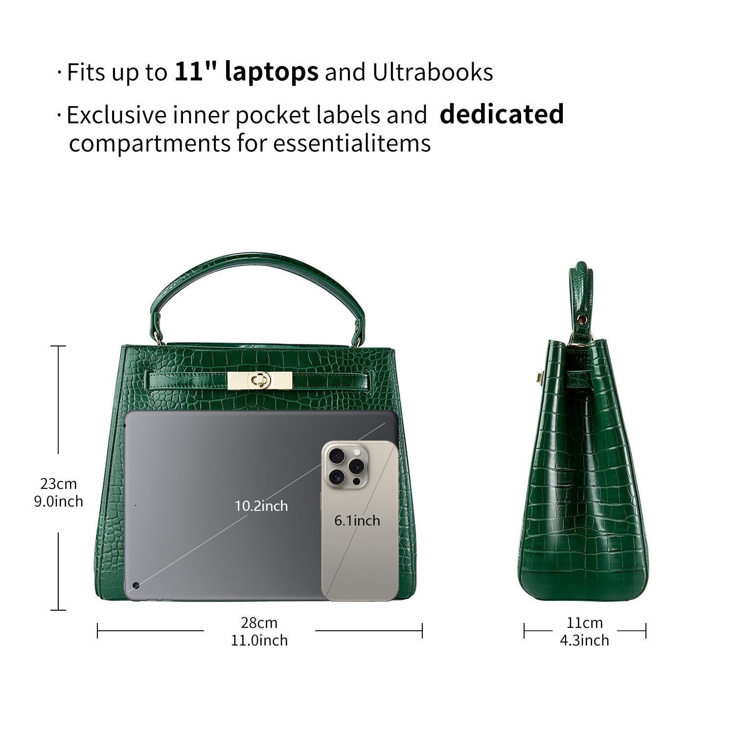 Handbag Victoria III in Green