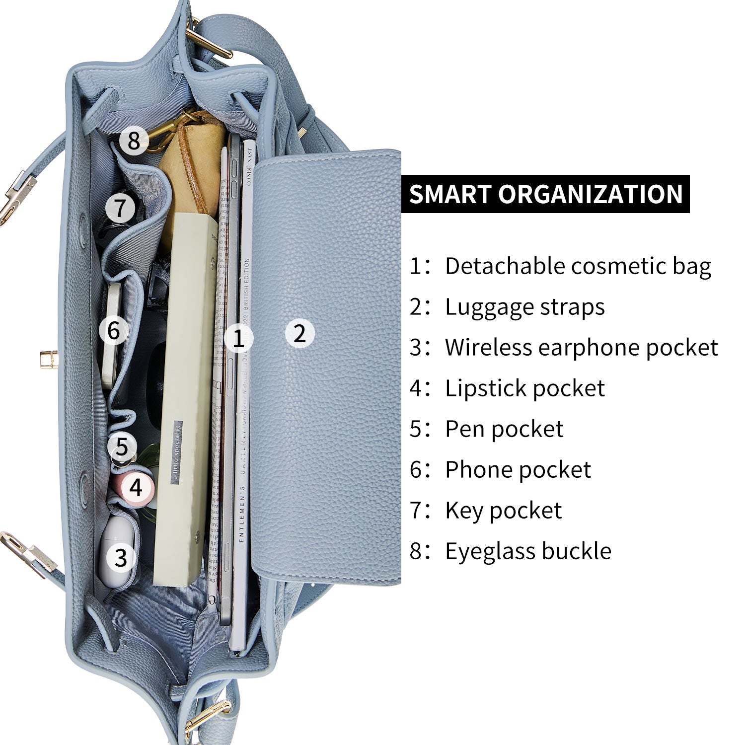 Business Bag "Alla" in Blue