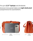 Business Bag "Alla" in Orange