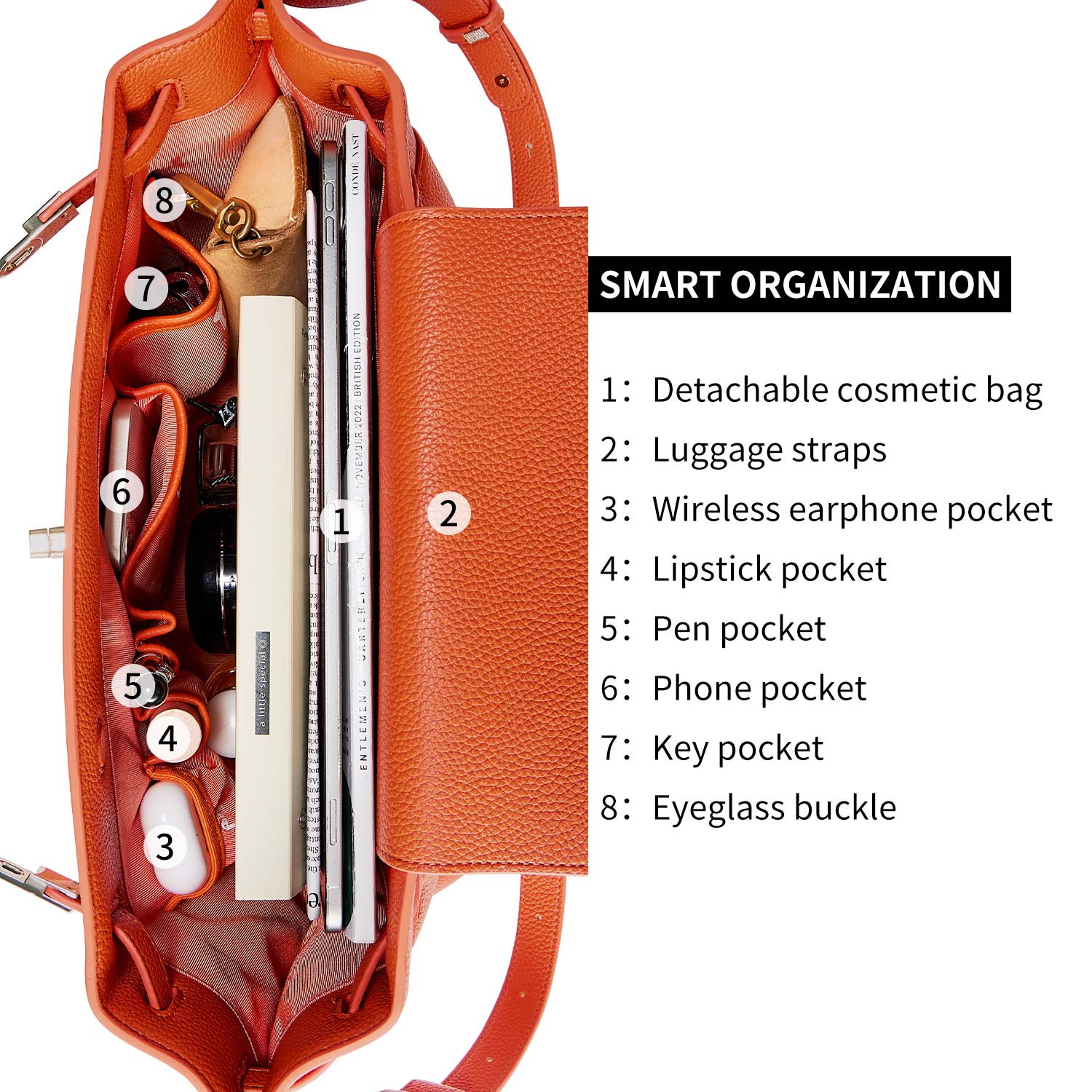 Business Bag "Alla" in Orange