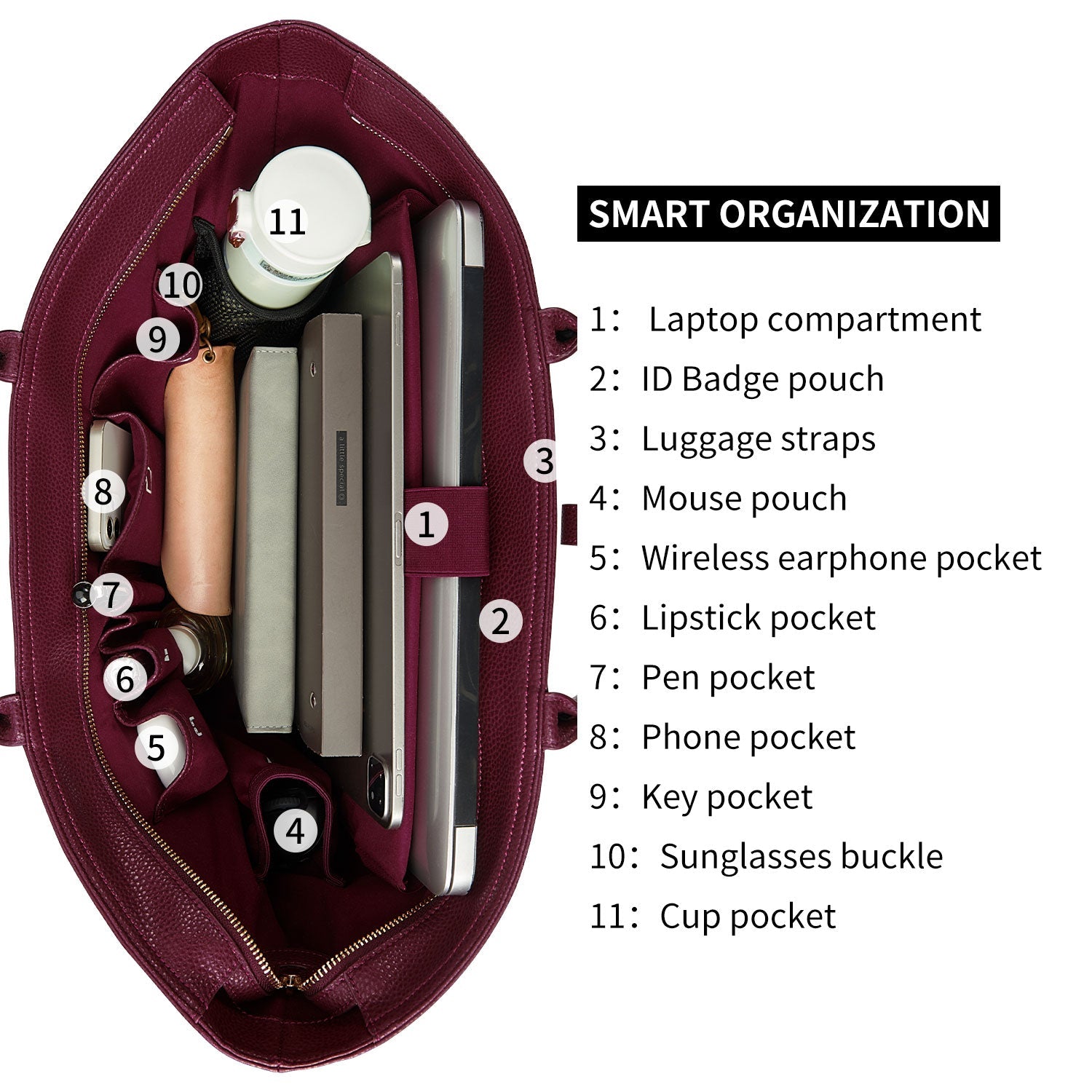 Business &amp; Laptop Handbag Ada Red