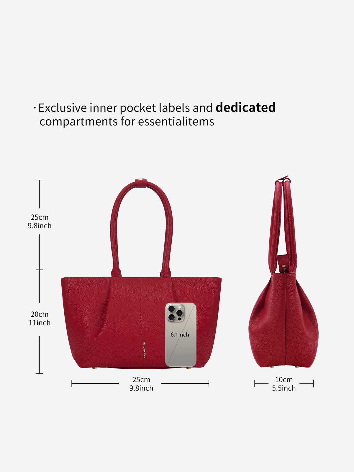 Business &amp; Laptop Handbag Ada Small Pomegranate Red