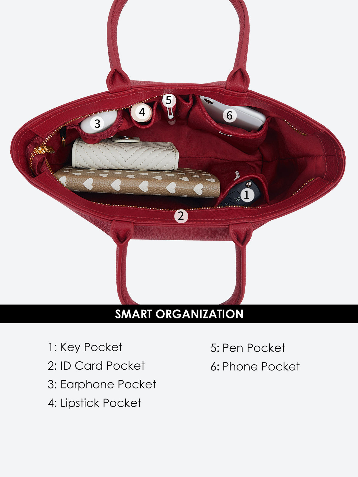 Business &amp; Laptop Handbag Ada Small Pomegranate Red