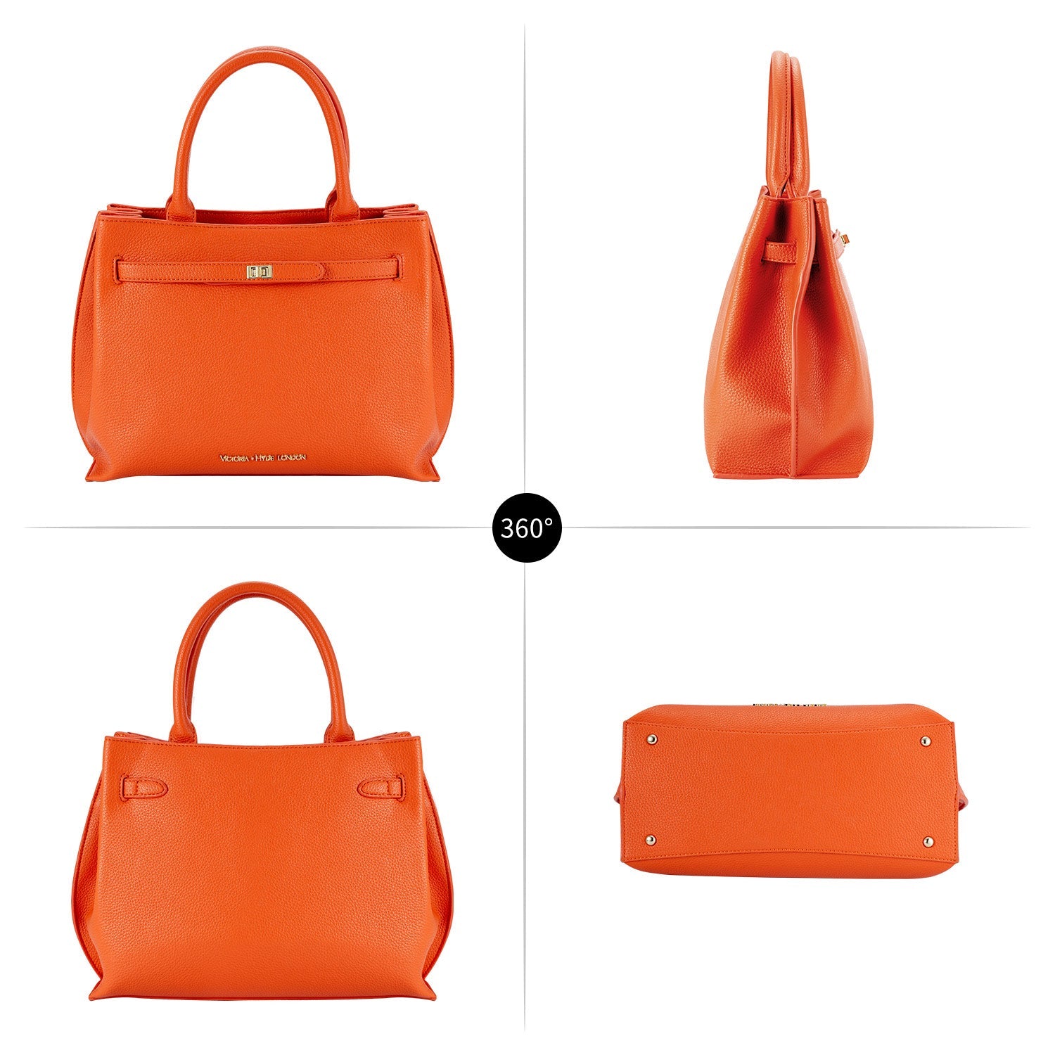 Victoria Hyde Lambeth elegant work handbag with gold accents, convertible shoulder bag, sustainable faux leather, perfect for executives.