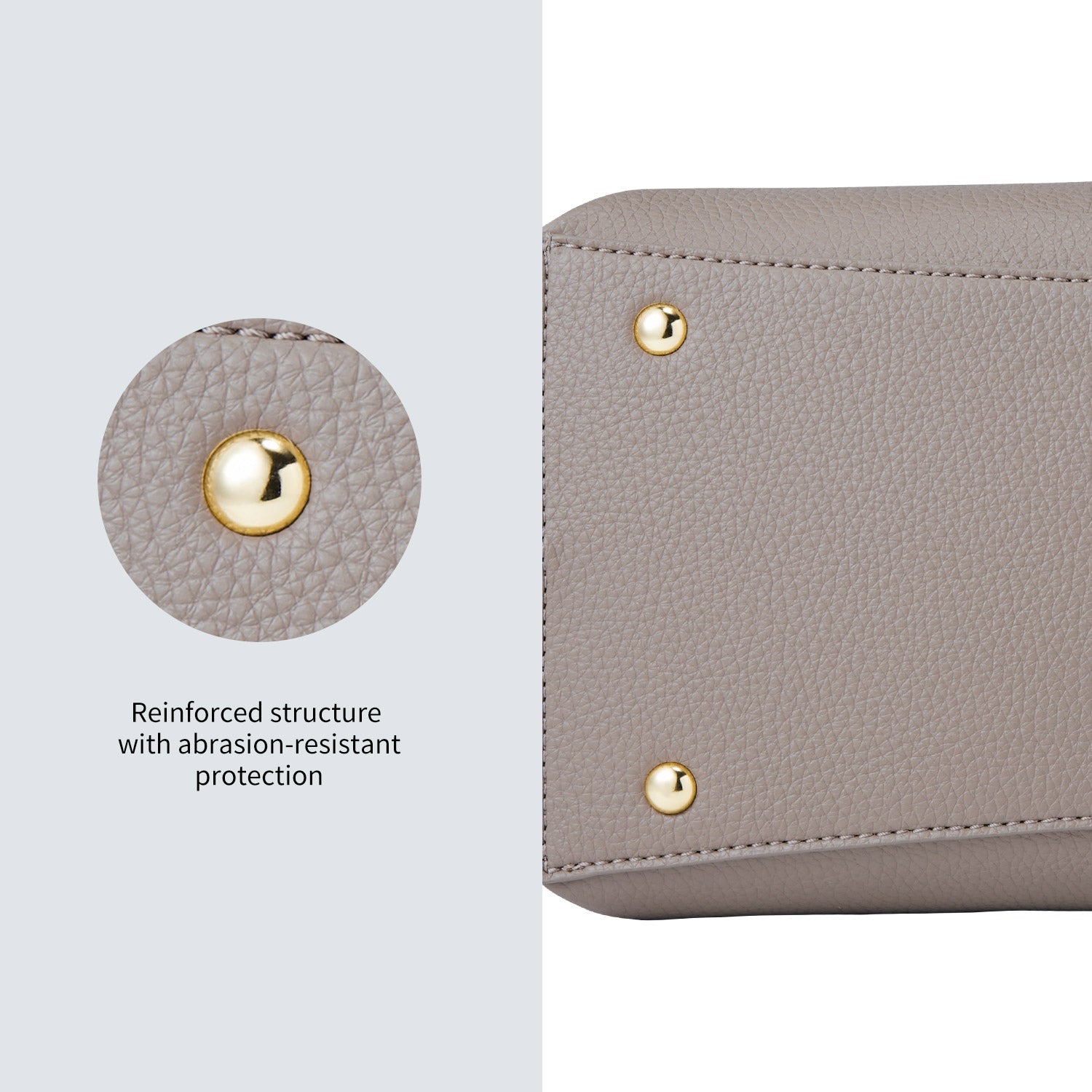 Victoria Hyde Lambeth elegant faux leather shoulder bag with gold accents, sustainable, structured interior, perfect work handbag for women.