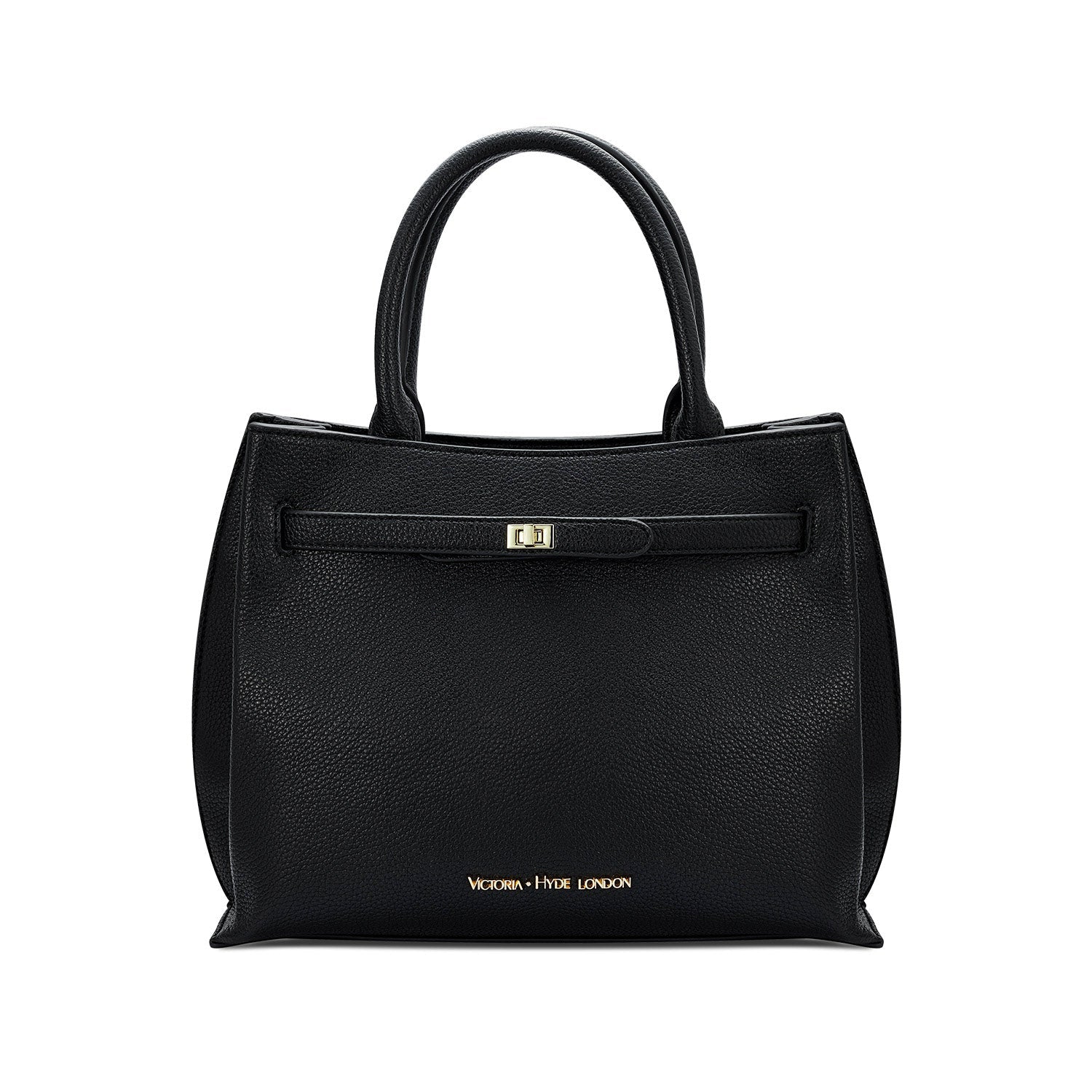 Victoria Hyde Lambeth elegant work handbag, faux leather with gold accents, versatile shoulder bag for women, sustainable design.