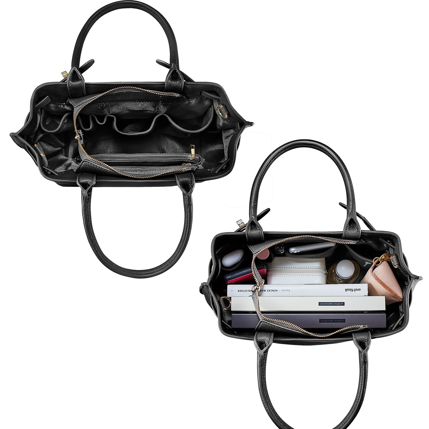 Victoria Hyde Lambeth elegant work handbag, faux leather with gold accents, versatile shoulder bag for women, sustainable design.