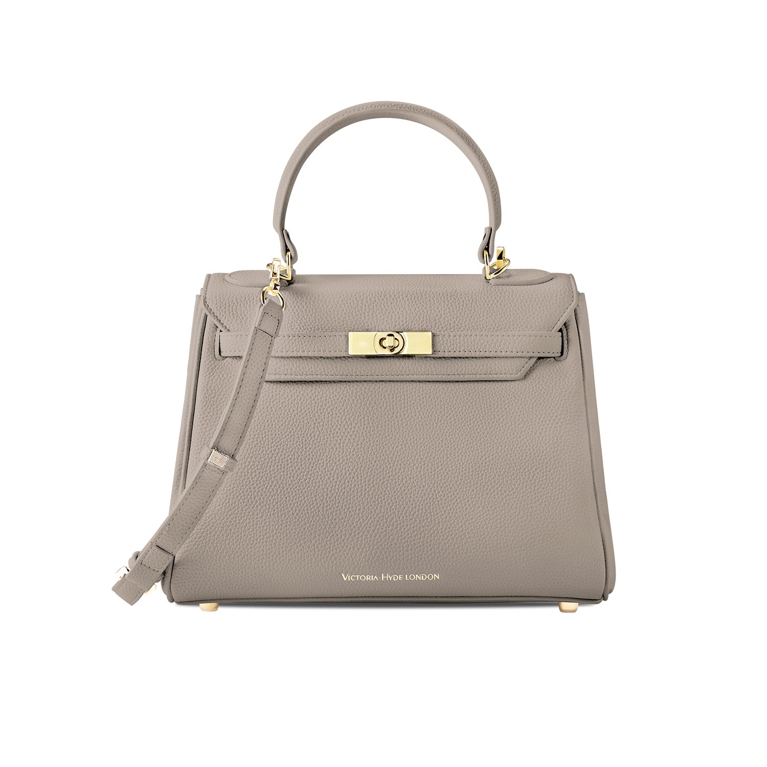 Victoria Hyde London nude women’s handbag – elegant, classic, stylish PU leather with light gold details, crossbody, shoulder or handheld carry.