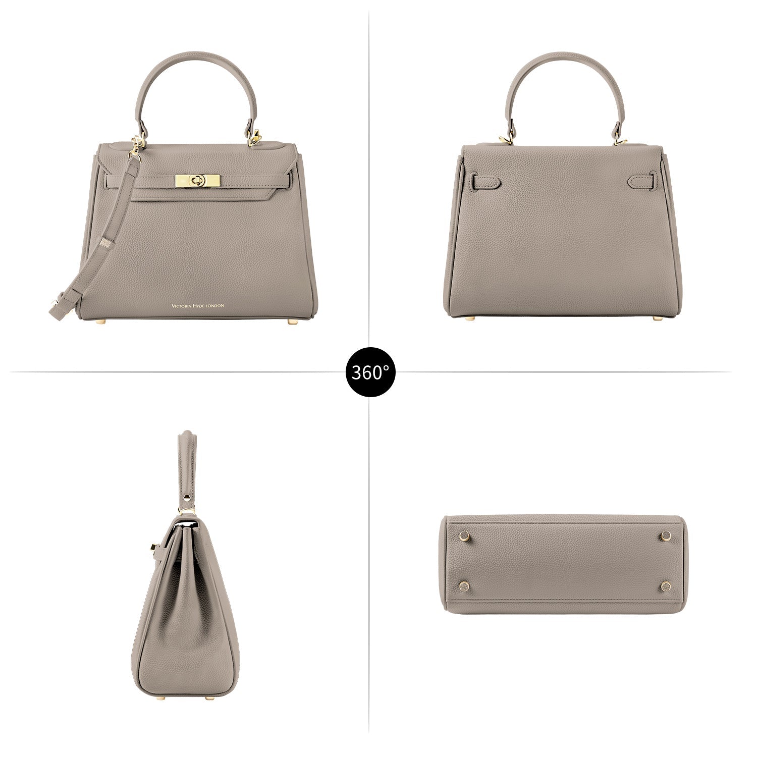 Victoria Hyde London nude women’s handbag – elegant, classic, stylish PU leather with light gold details, crossbody, shoulder or handheld carry.