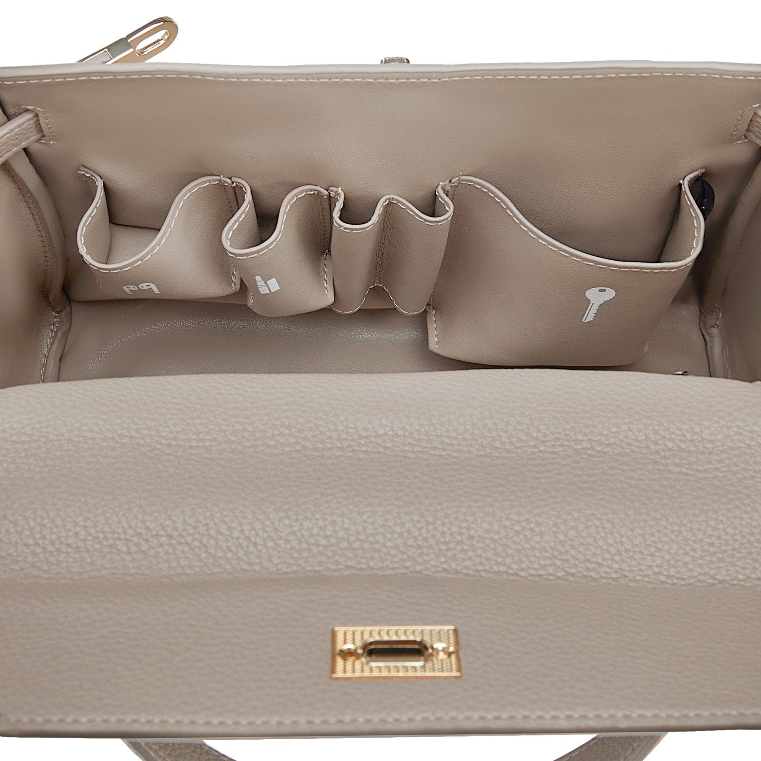 Victoria Hyde London nude women’s handbag – elegant, classic, stylish PU leather with light gold details, crossbody, shoulder or handheld carry.
