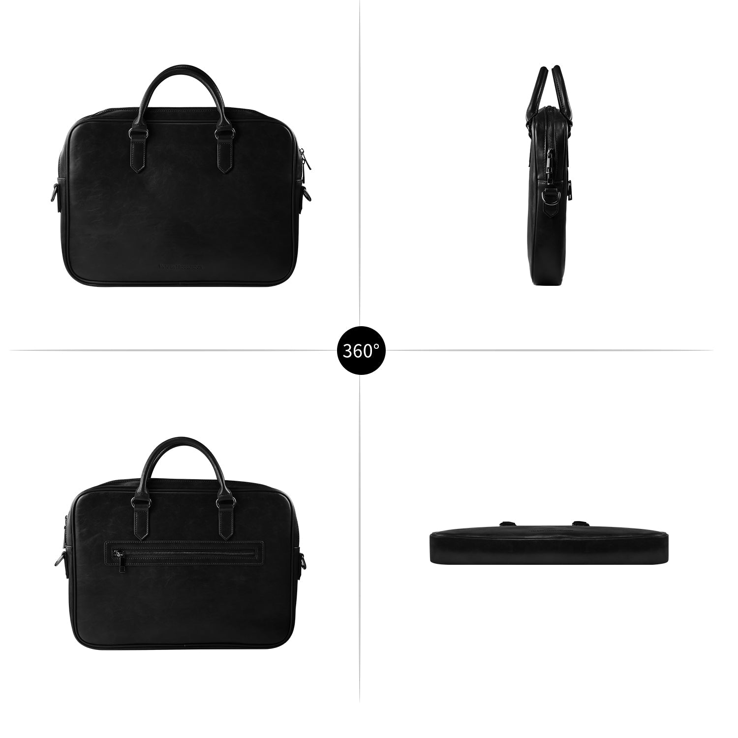 Victoria Hyde Daniel modern briefcase business bag with laptop compartment, minimalist microfibre leather, ideal for commuting men.