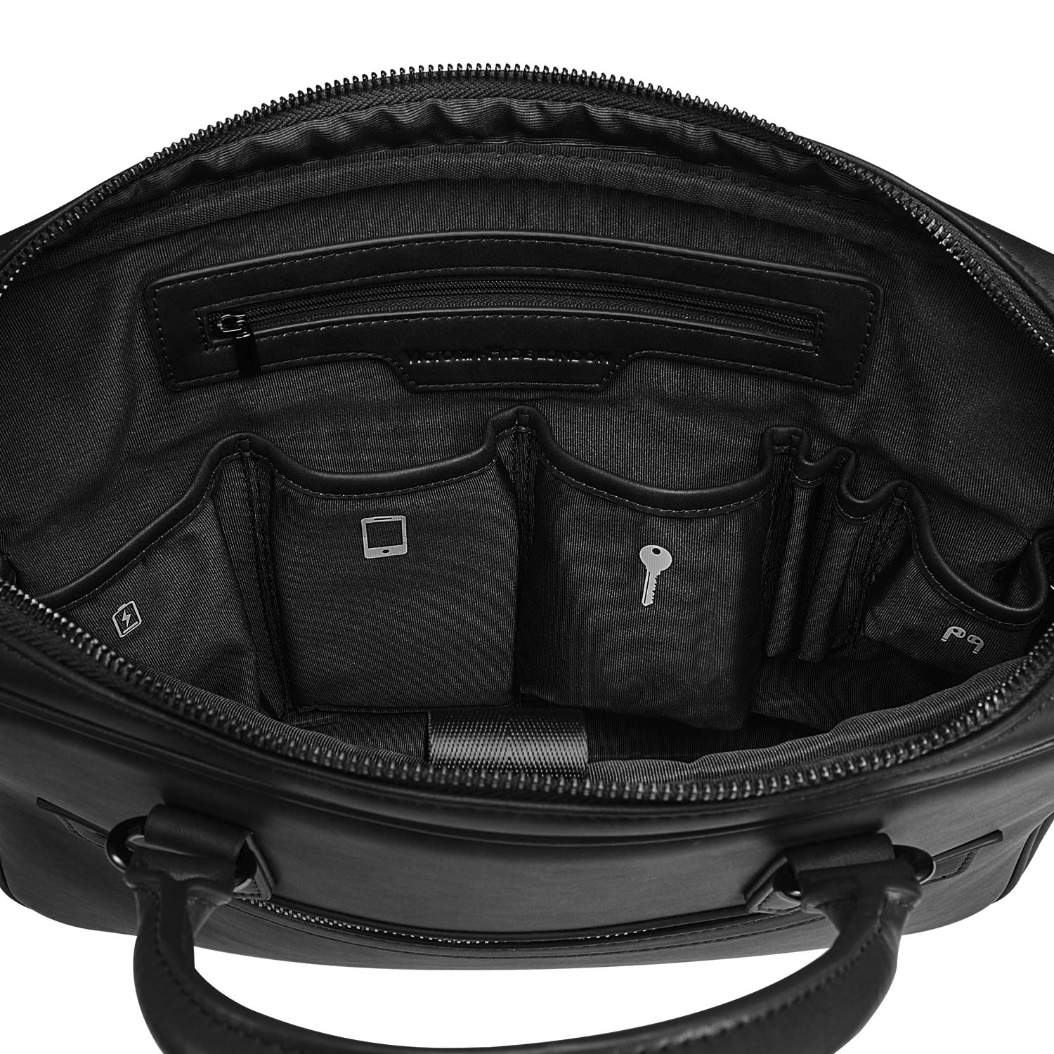 Victoria Hyde Daniel modern briefcase business bag with laptop compartment, minimalist microfibre leather, ideal for commuting men.