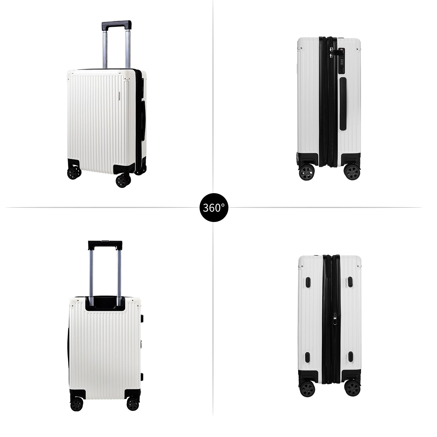 Victoria Hyde Dexter Trolley black polycarbonate suitcase – compact carry-on with TSA lock, durable lightweight shell, stylish travel luggage.
