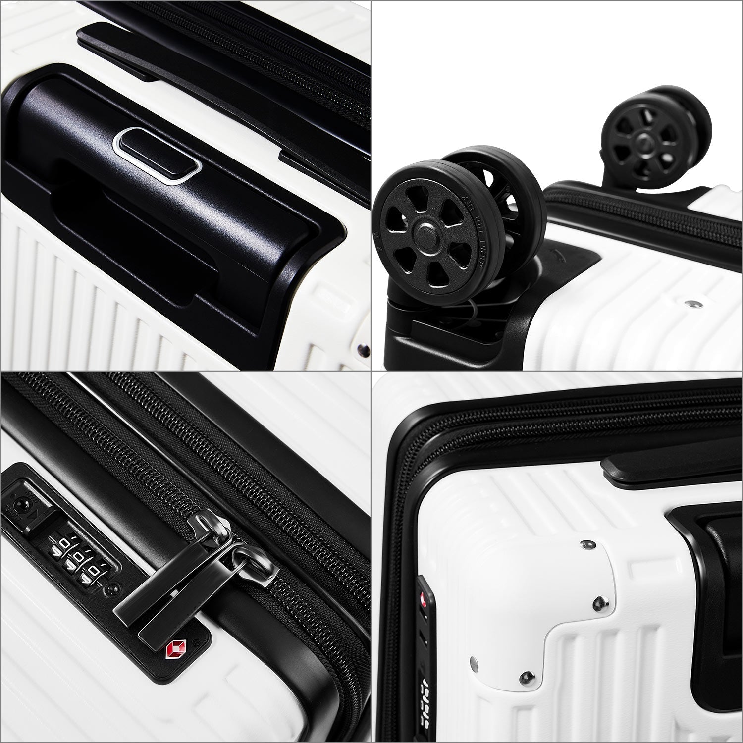 Victoria Hyde Dexter Trolley black polycarbonate suitcase – compact carry-on with TSA lock, durable lightweight shell, stylish travel luggage.